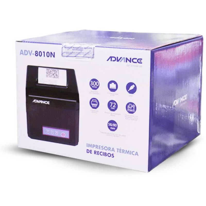 ADVANCE - Impresora térmica advance adv-8010n etiquetera de 80mm - boleta