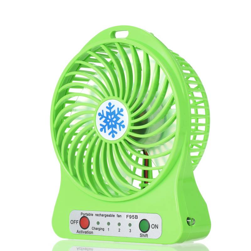 Mini ventilador portátil con reposador (Verde oliva)