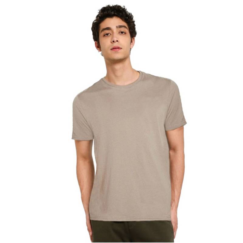 Hombre Polo básico slim manga corta Beige