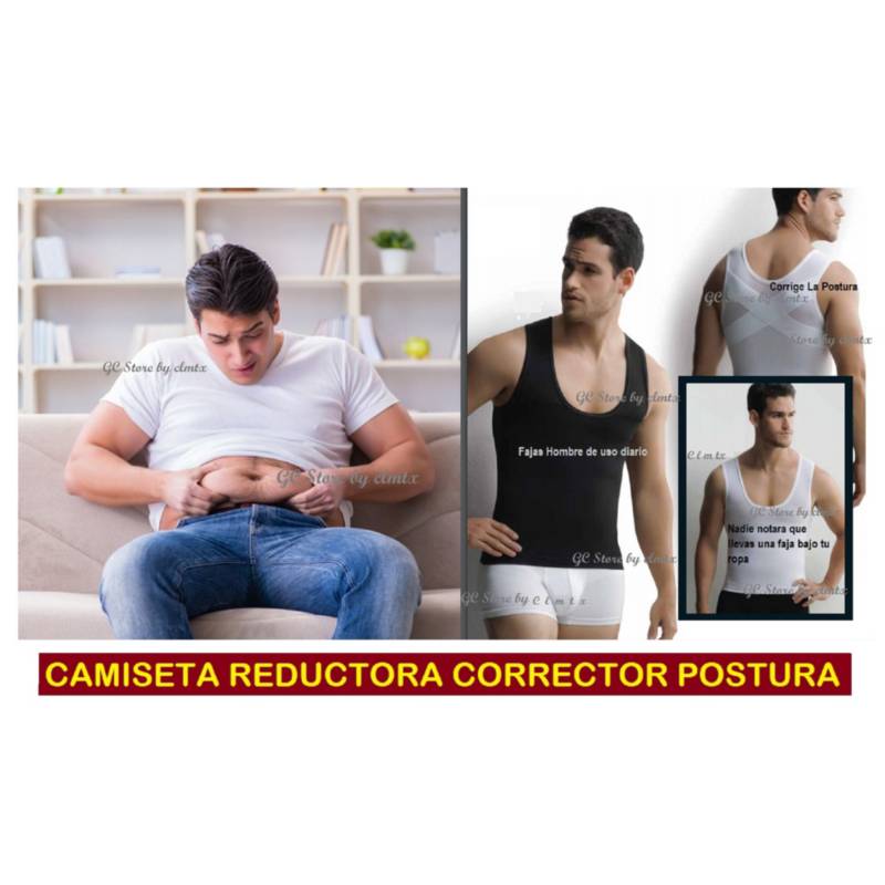 Camiseta Reductora Hombre Naturell - Blanco Talla XXL