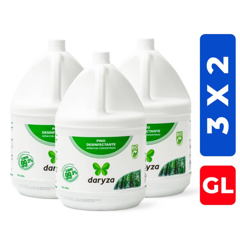 3x2 Desinfectante Biodegradable Pino Daryza X Galón Generico 4106