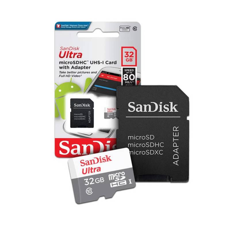 Carte mémoire SANDISK Ultra Micro SDHC 32 Go 80Mbps Classe 10 ALL