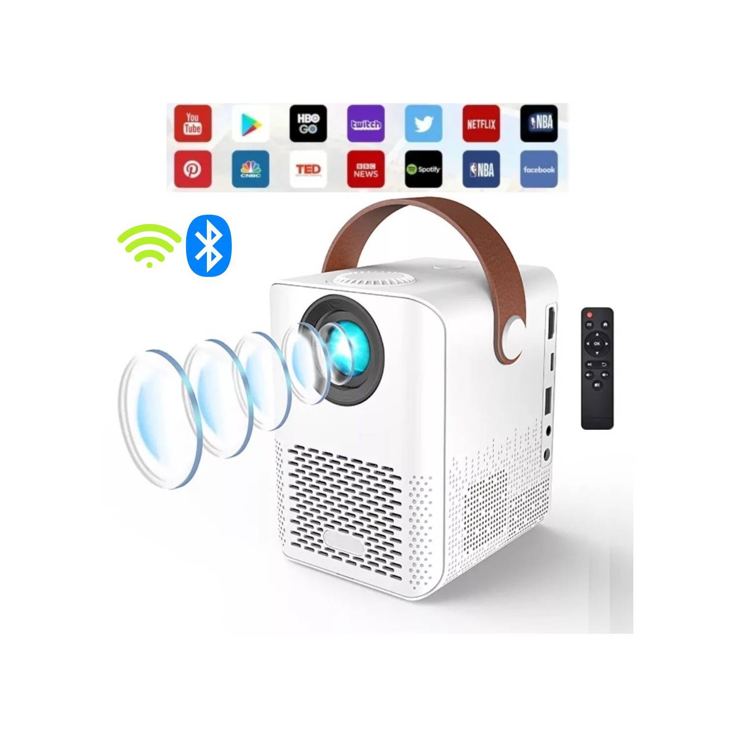Proyector Wifi 4000lm 1080p Portatil Bluetooth Full Hd Mini