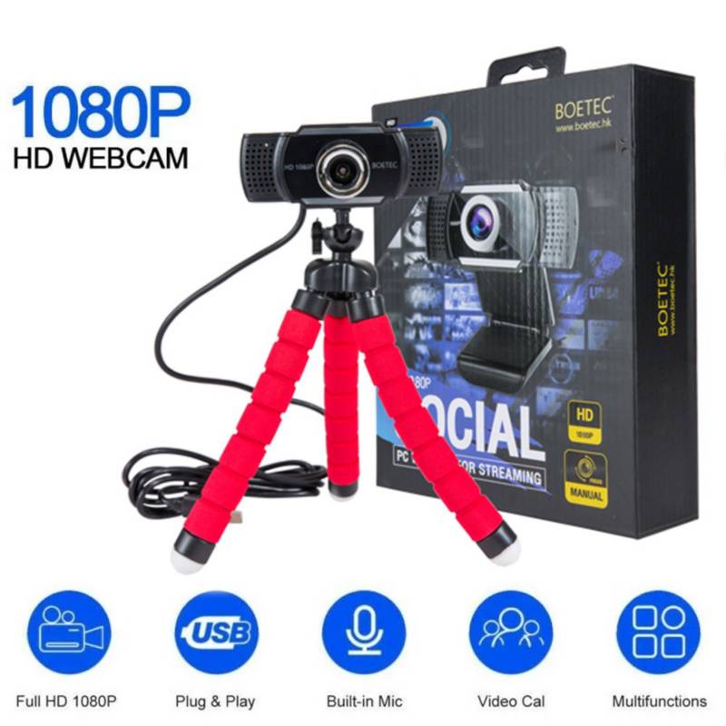 1080P HD Cámara Web, MTQ Webcam PC con Microfono,Cámara de