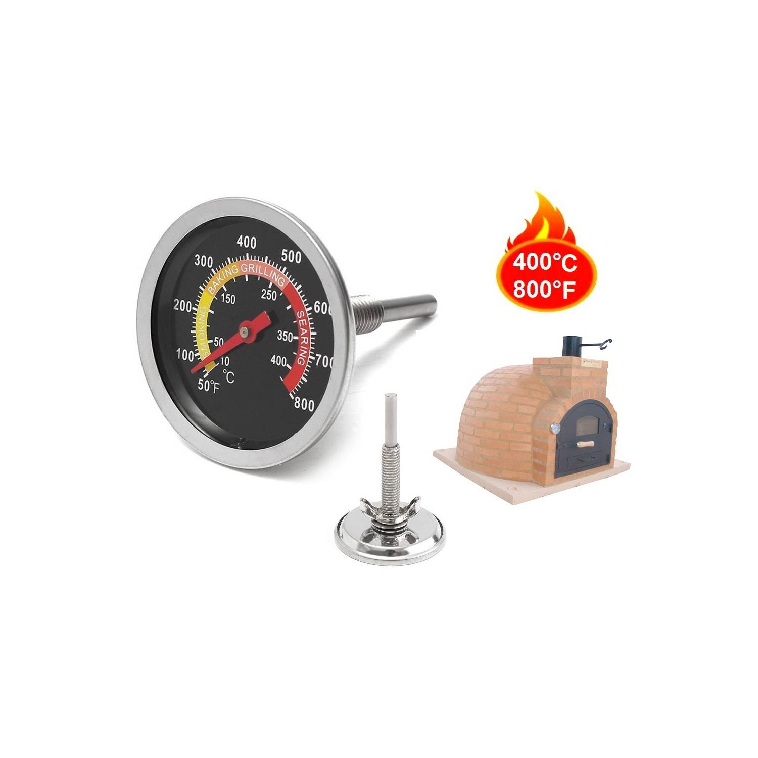 Termómetro para horno Perú, precio termometro bimetalico YH-O400