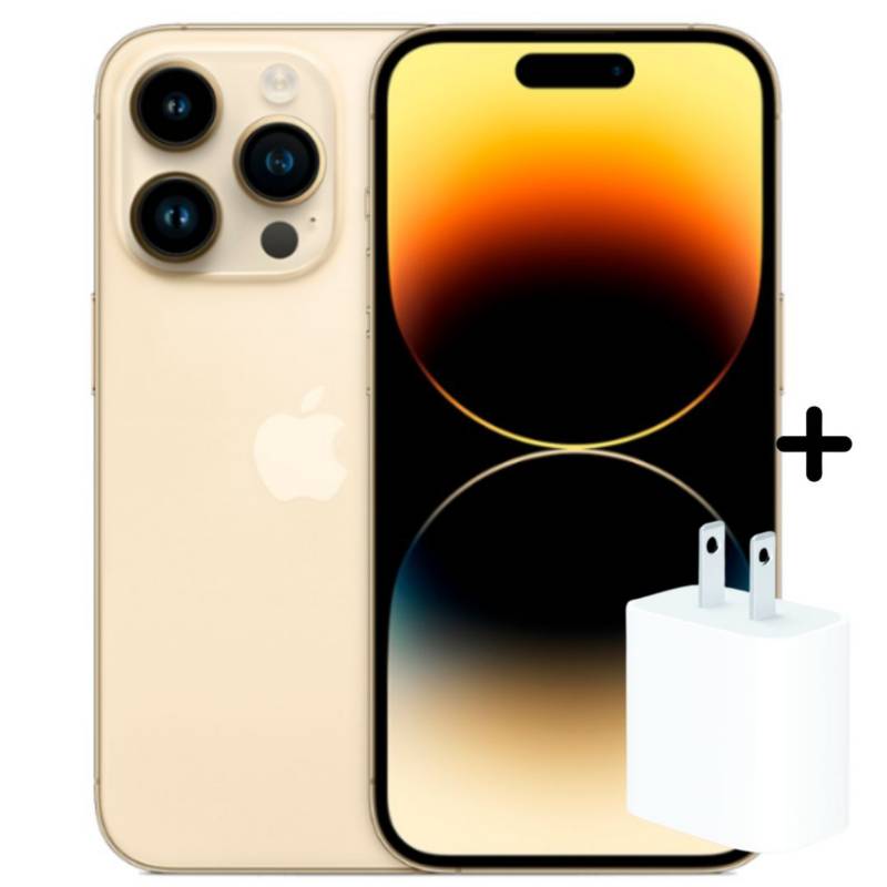 APPLE - iPhone 14 Pro Max 128GB (eSIM) - GOLD + CARGADOR 20W