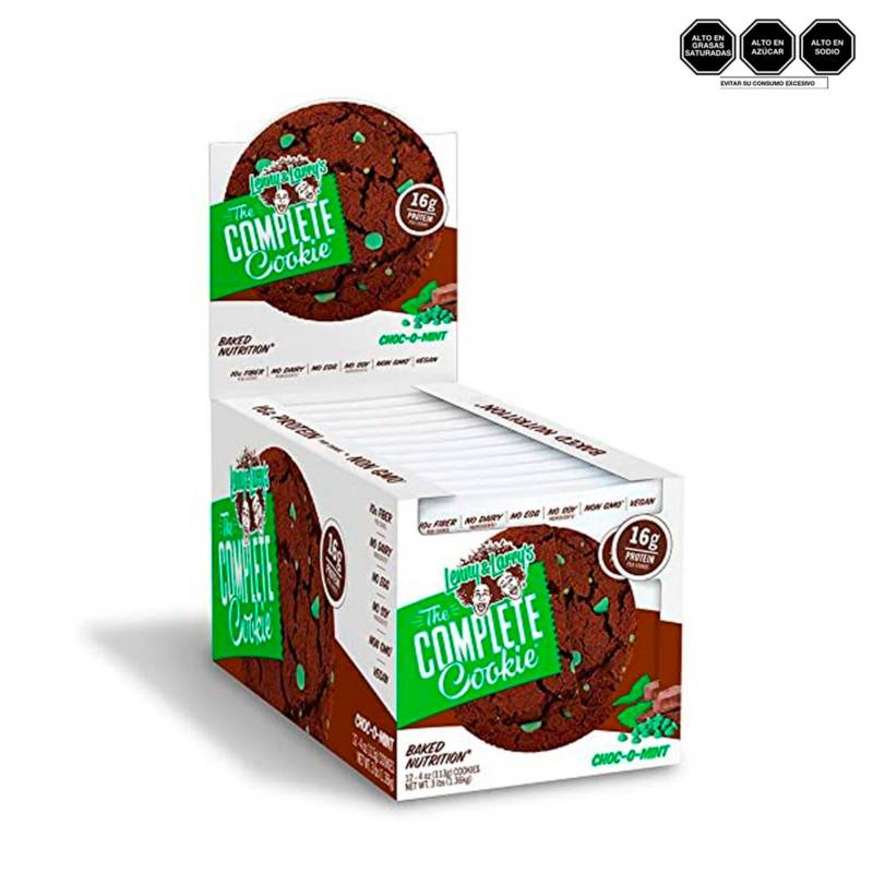 LENNY & LARRYS - Galleta de Proteina - The Complete Cookie x12- Choco Mint