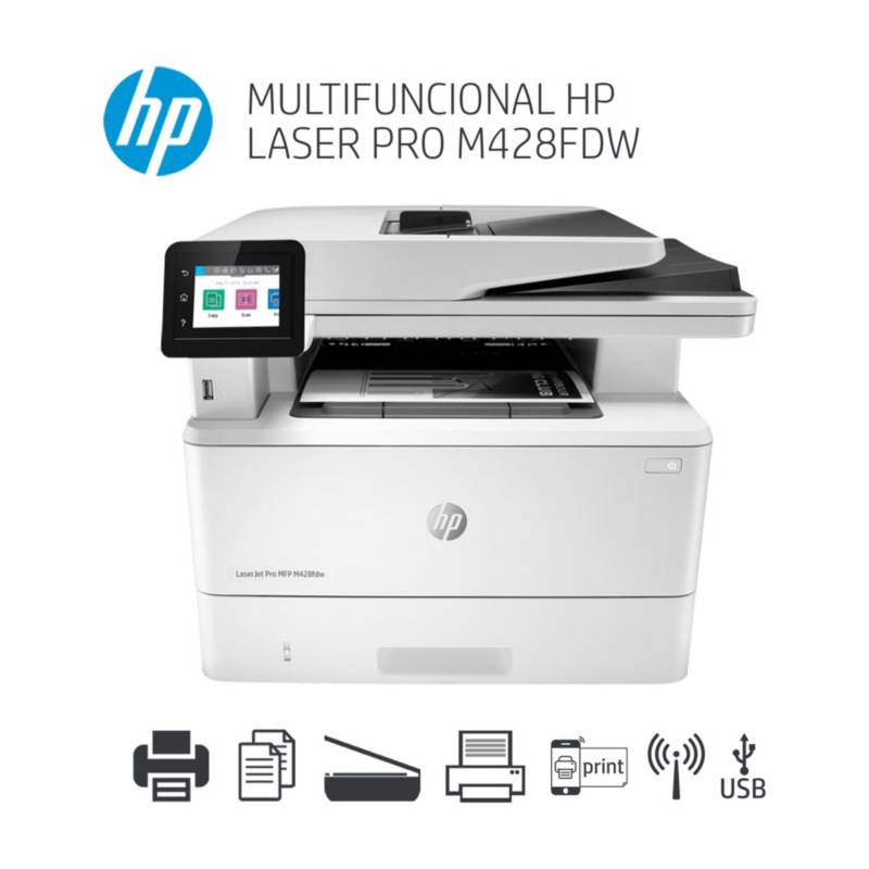 HP - Impresora Multifuncional Laser HP Laserjet Pro M428fdw