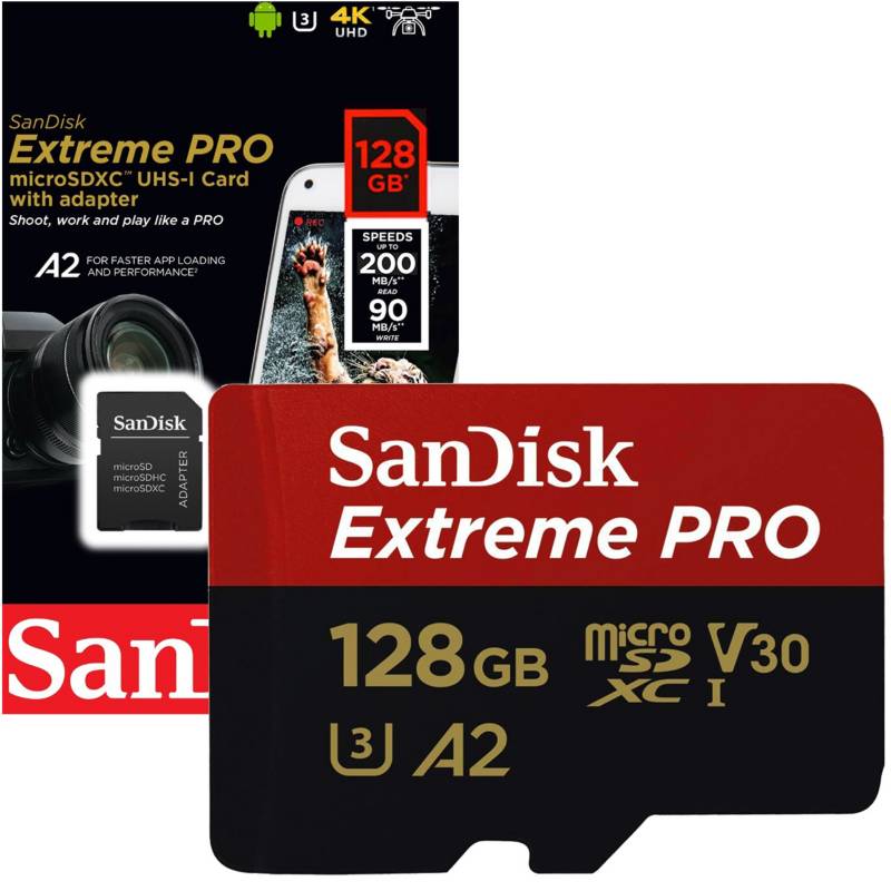 Sandisk Memoria SD Extreme Pro A2 128GB 200MB 4K GoPro SANDISK