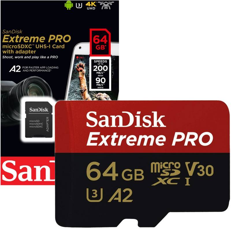 SANDISK - Sandisk Memoria Micro SD Extreme Pro A2 64GB 200MB GoPro