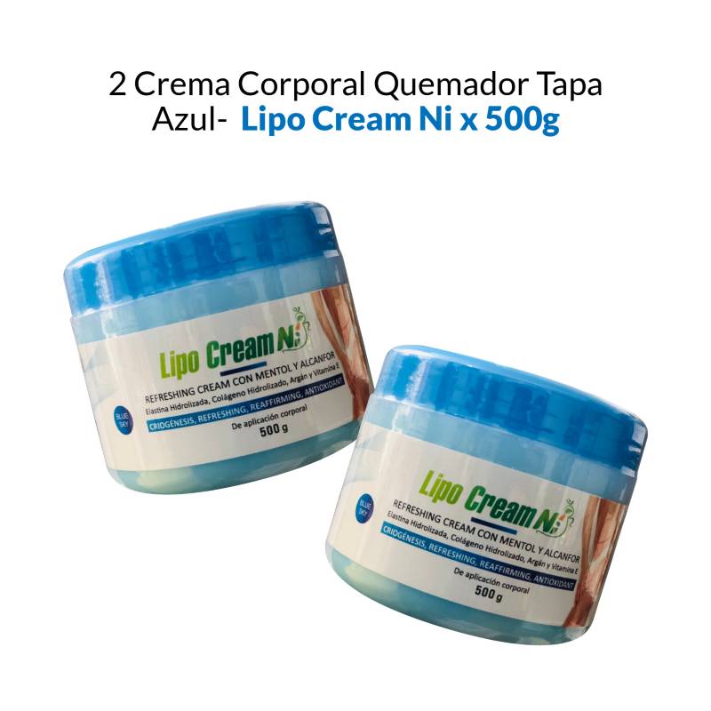 3 Cremas Reductoras para Abdomen Lipo Cream Tapa Verde. GENERICO