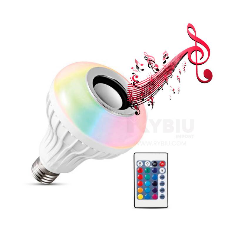 Foco Bombilla LED RGB con Parlante Bluetooth Foco Musical