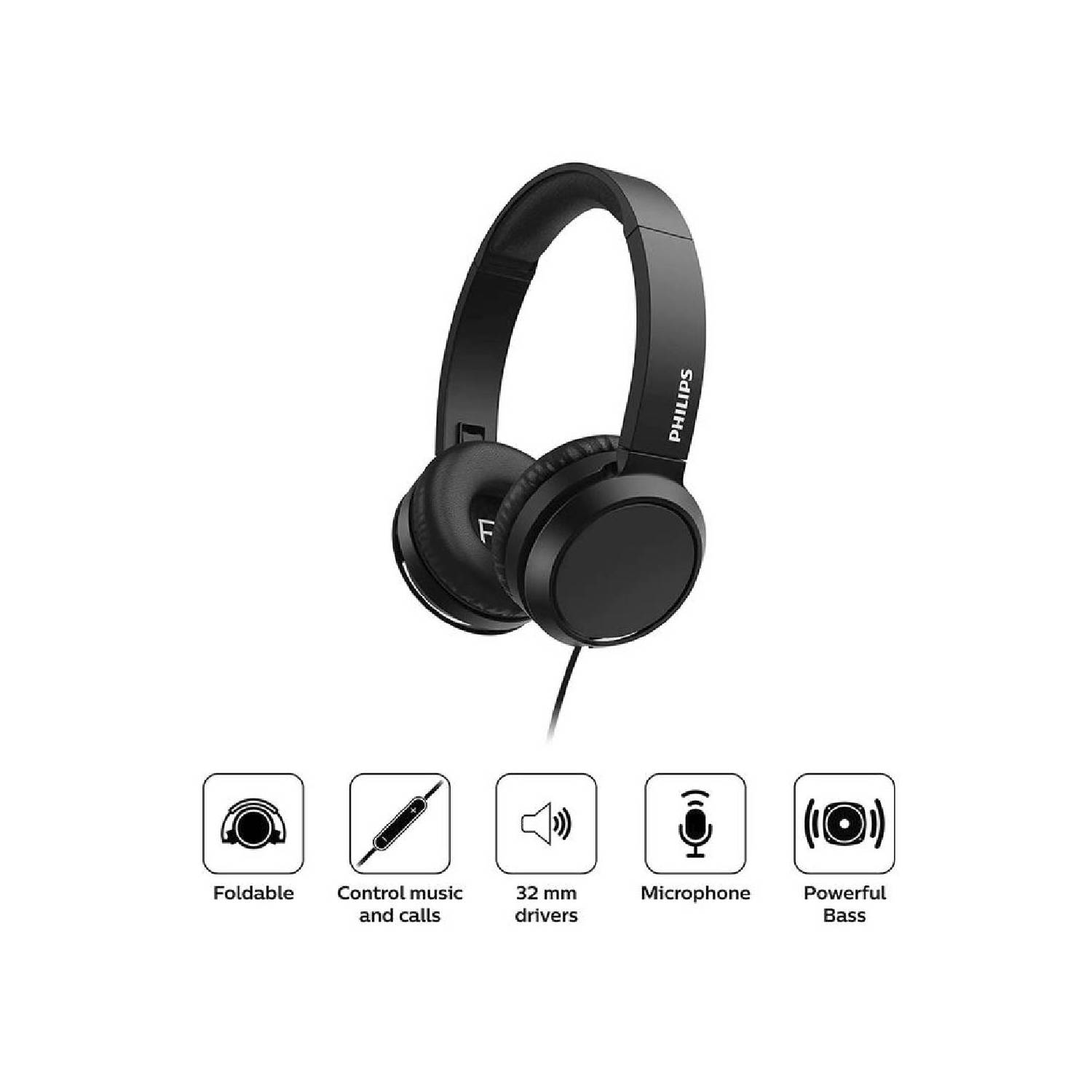 Audifonos Over Ear Bluetooth 5.0, TAH5205BK NEGRO PHILIPS