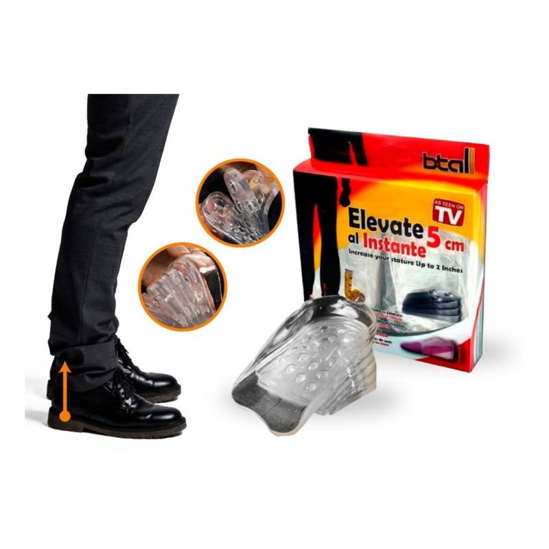 GENERICO - Plantillas Elevadoras Calzado Elevate Shoes 5 Cm Estatura
