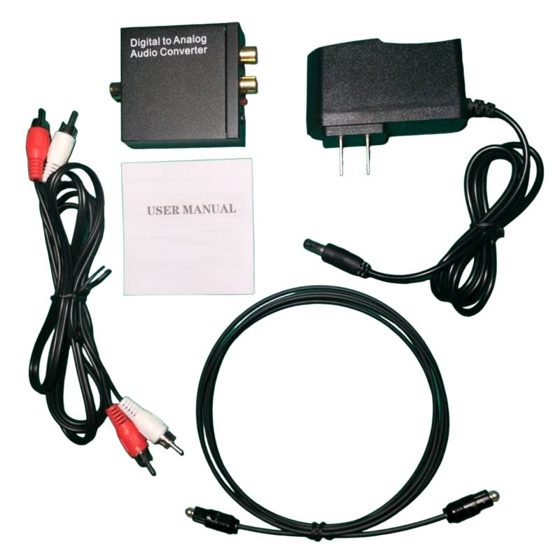 Convertidor Conversor Adaptador Audio Digital Óptico a RCA y Aux 35mm OEM