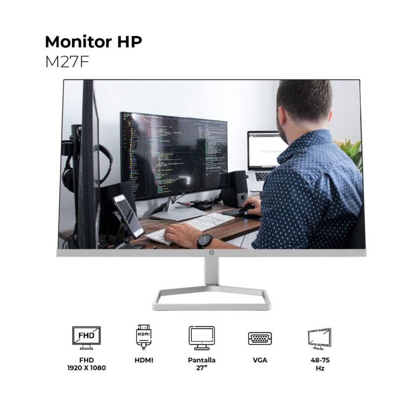 HP - Monitor HP M27F 27 FHD 48-75Hz IPS HDMI VGA 2G3D3E9