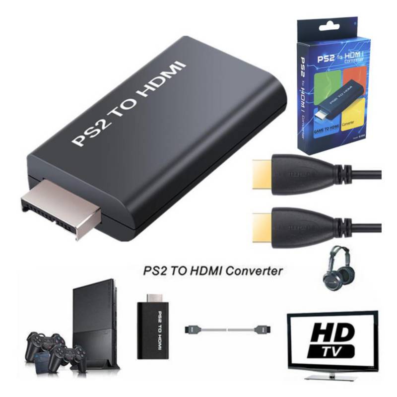 Adaptador de video AV para Sony Playstation 2 PS2 / Convertidor HDMI----  BANYUO Electrónica