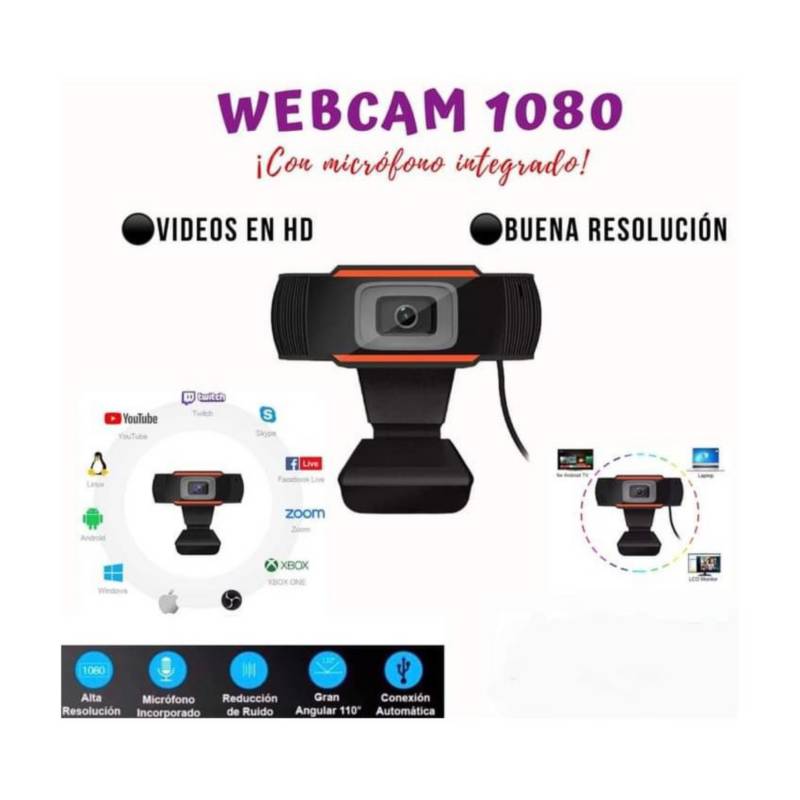 Cámara web 1080p para PC con Microfono - X13 OEM