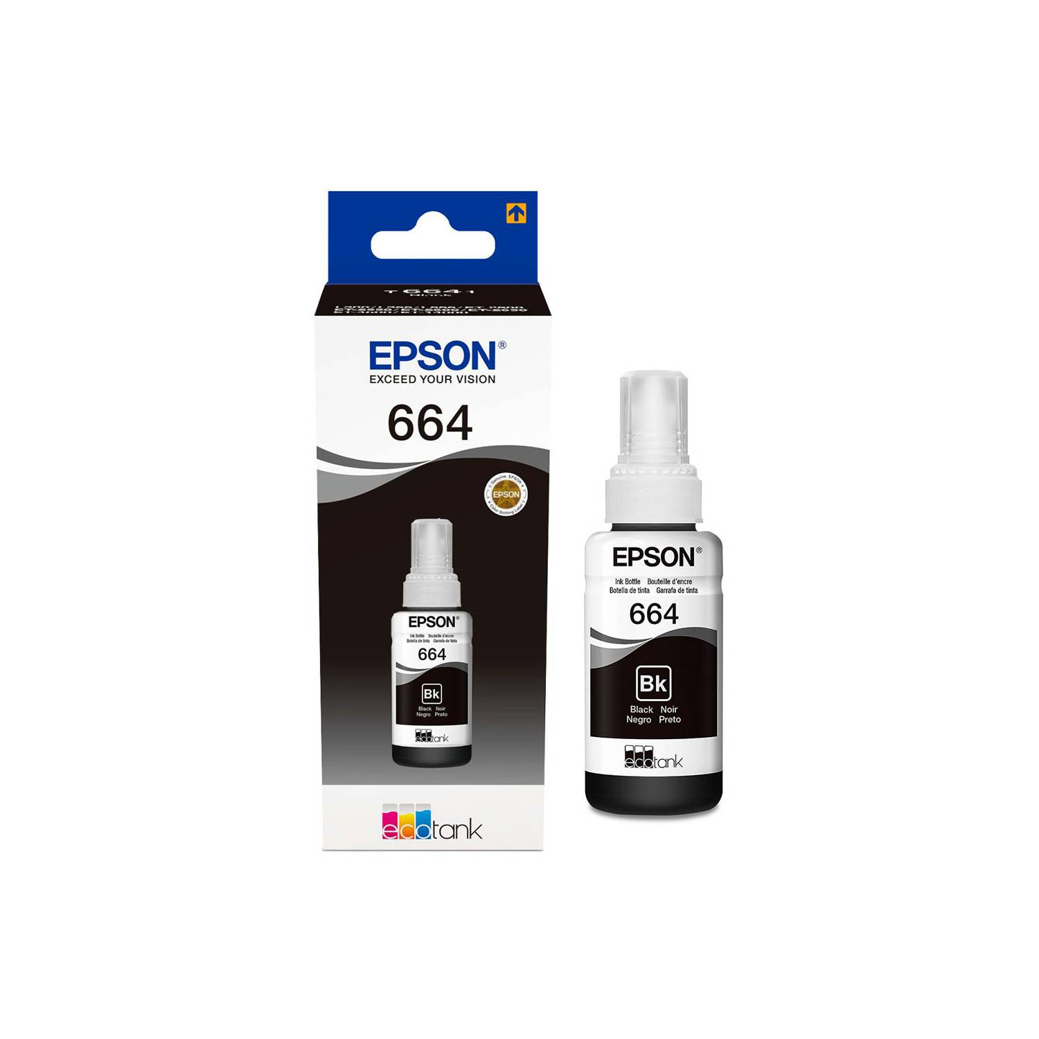 BOTELLA DE TINTA EPSON T664 NEGRA Epson T664120AL