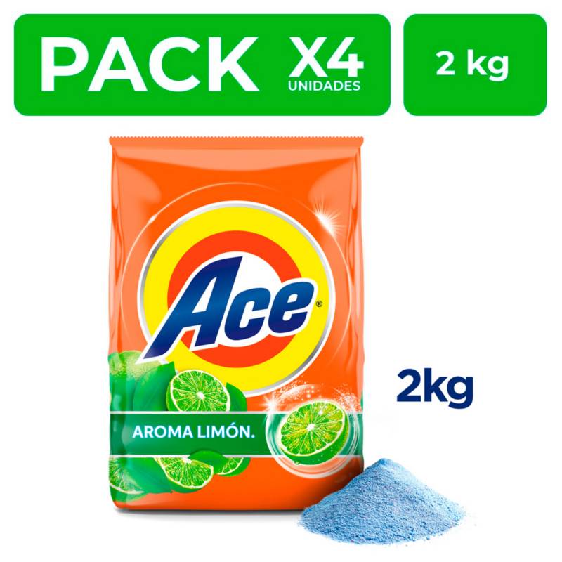 Pack x 4 detergente en polvo Ariel regular 2KG