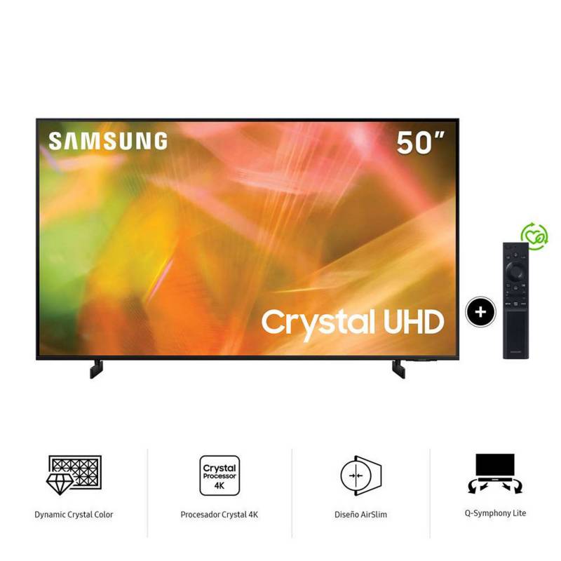 SAMSUNG - Televisor Samsung 50 Pulg. Crystal UHD 4K Smart TV UN50AU8000GXPE