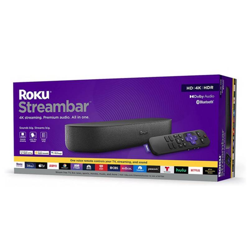 ROKU - Roku Streambar 4KHDHDR Streaming Media Player Y Audio Premium