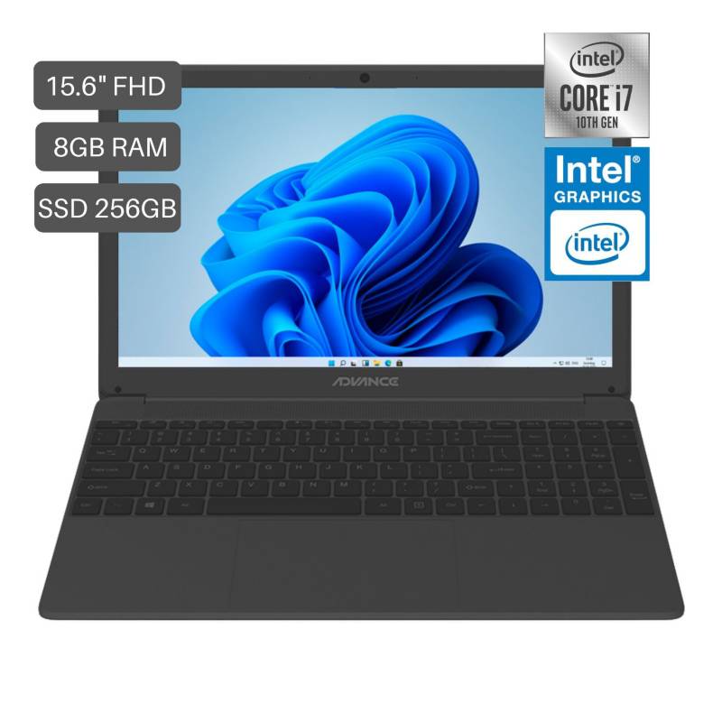 ADVANCE - Laptop  Advance Ps7085,15.6' ,Intel Core i7, 8 Gb, 256Gb SSD,  Free Dos.