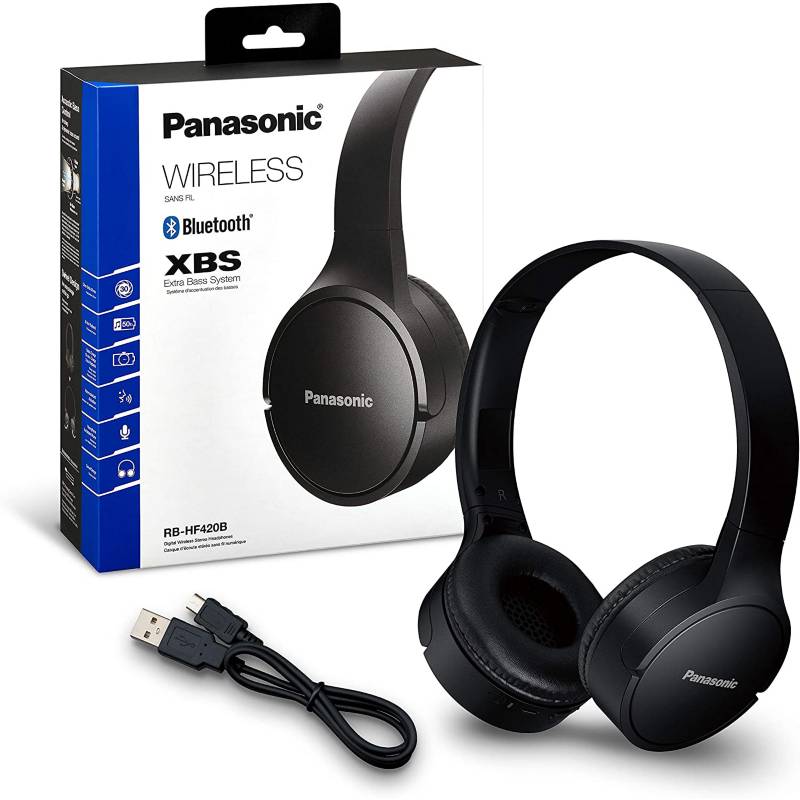 PANASONIC - Audífono Panasonic Bluetooth Extra Bass HF420 Negro