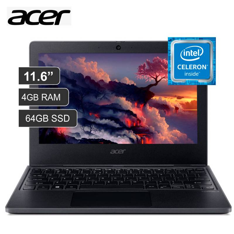 ACER - Laptop 11.6"  Acer Intel Celeron Ram 4GB / SSD 64GB - TMB311-31-C343