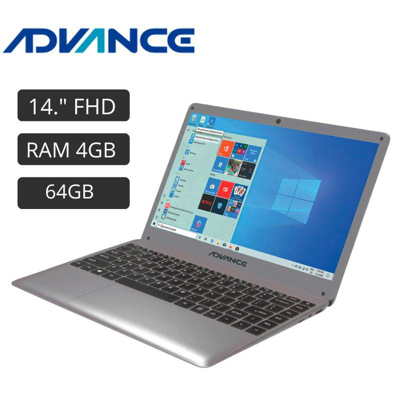 ADVANCE - Laptop Nv6650 Intel Celeron N3350 14.1" 4Gb RAM 64Gb SSD Windows 10