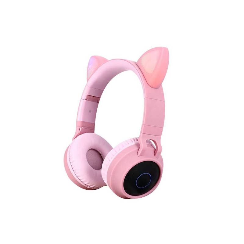 Audífonos Bluetooth Unicornio Inalámbricos Con Luz Led para Niñas Rosado  SEISA
