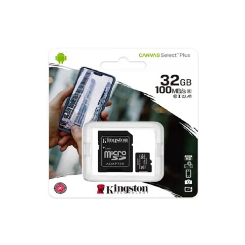 KINGSTON - Memoria MicroSD Kingston de 32 GB - Negro