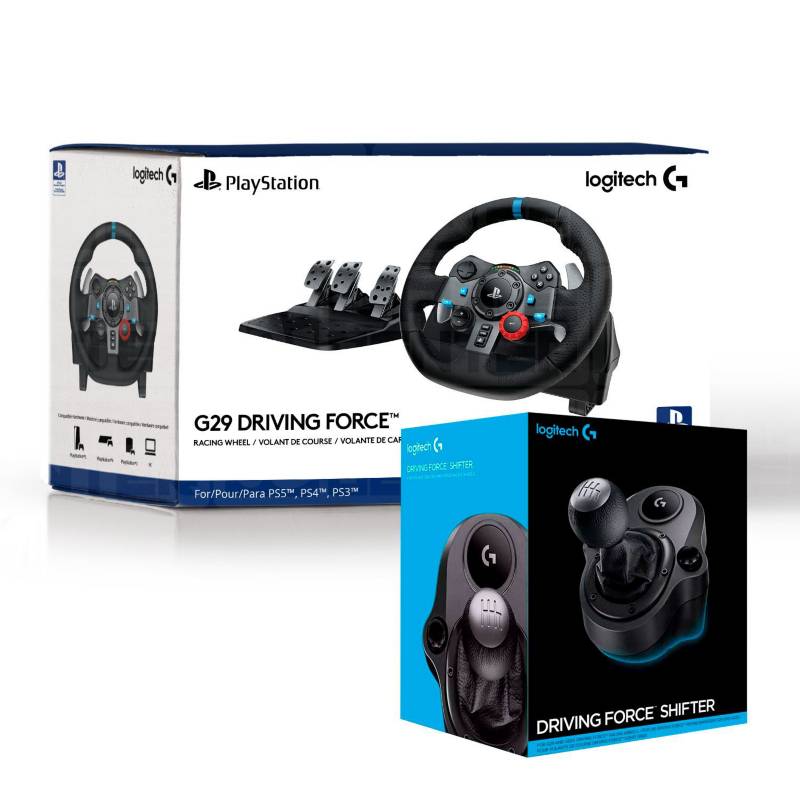 TIMON CON PEDAL Y PALANCA LOGITECH G29 DRIVING FORCE PS3-PS4-PS5-PC LOGITECH