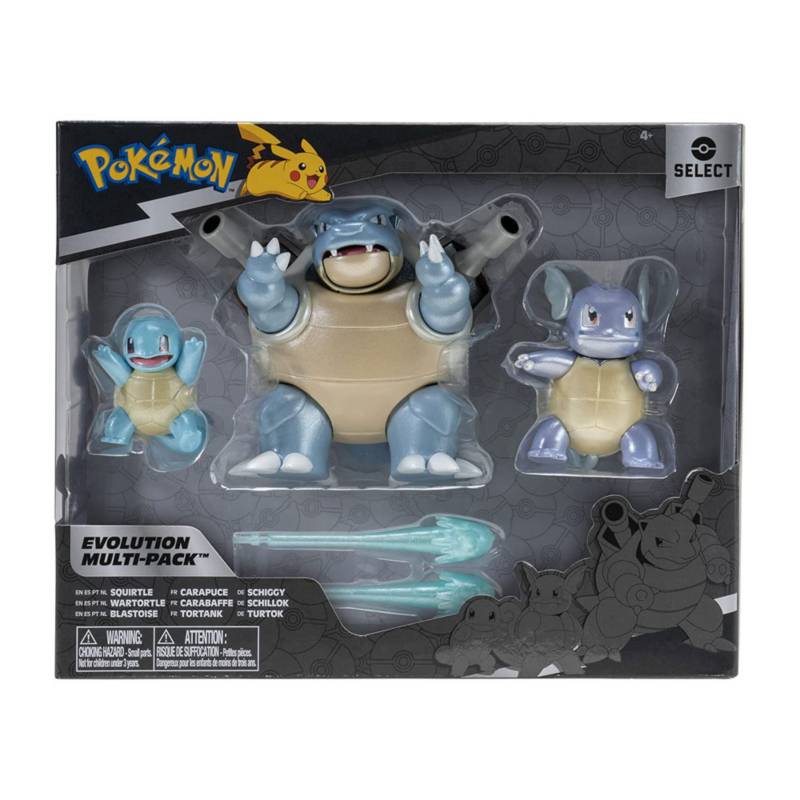 Pokémon Figuras Multipack Squirtle Wartortle y Blastoise POKEMON