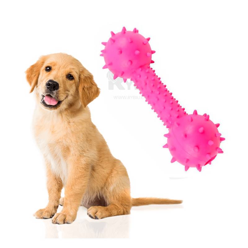 Juguete de Goma para Perro - Hueso Rosa