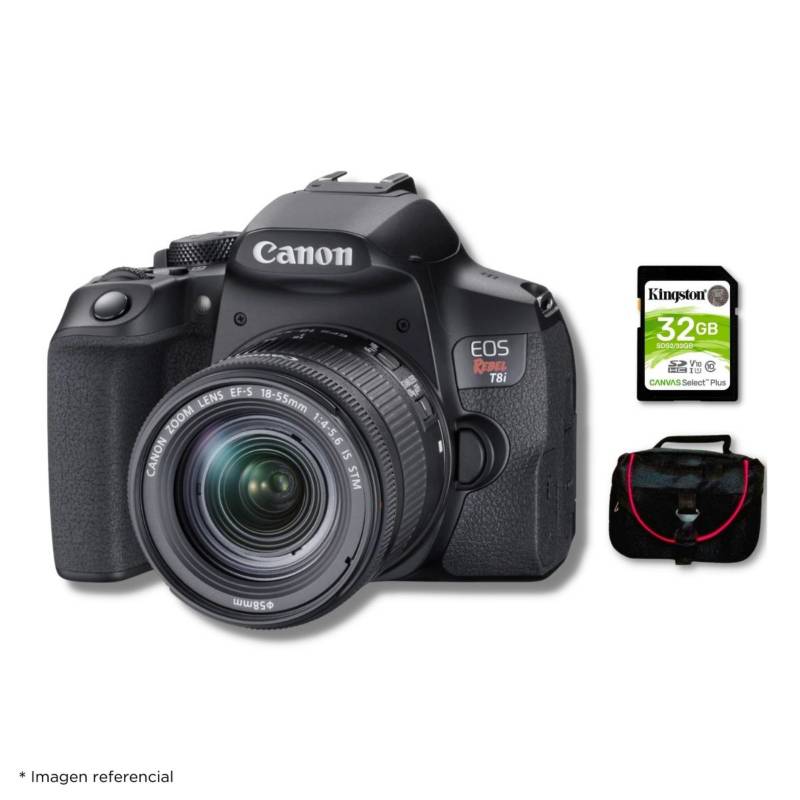 CANON - Cámara Canon EOS T8i EF-S 18-55MM  Kit Básico