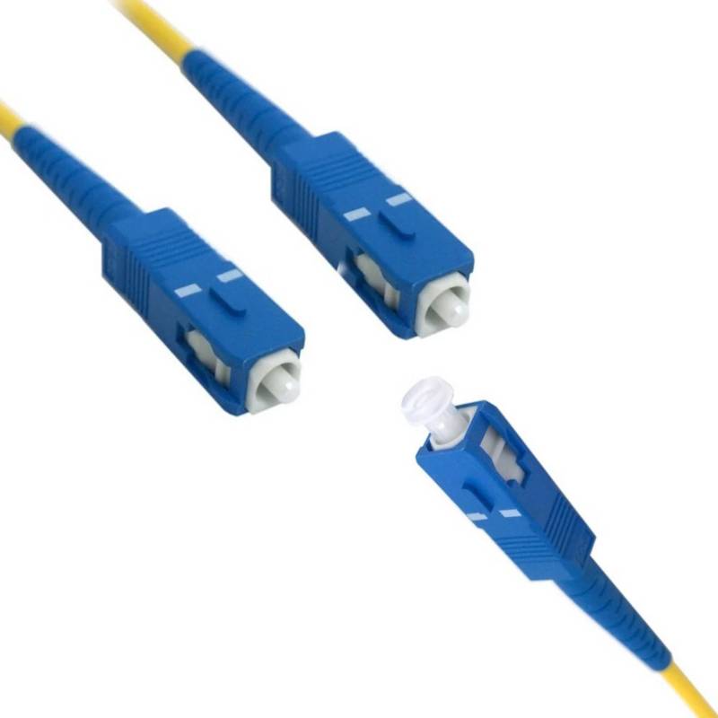 Cable patch cord de fibra optica OM3 3.0mm SC-SC 50dB 9/125 5 Metros  GENERICO