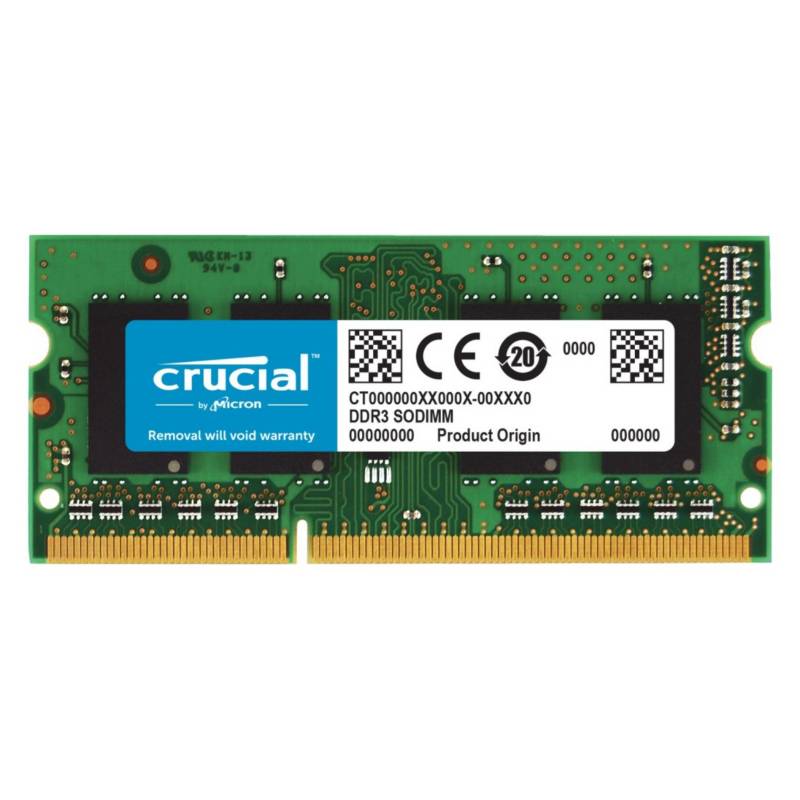 CRUCIAL - Crucial Memoria RAM 8GB DDR3L 1600 MHz SoDIMM PC3-12800 CT102464BF160B
