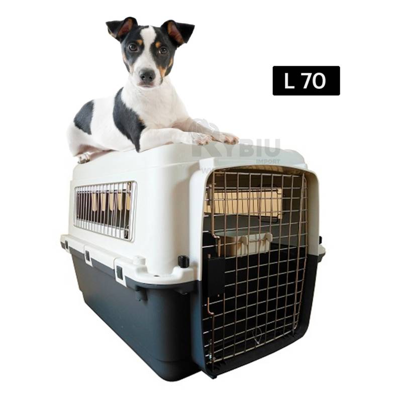 Transportador Kennel Jaula Perro Gato L60Negro GENERICO