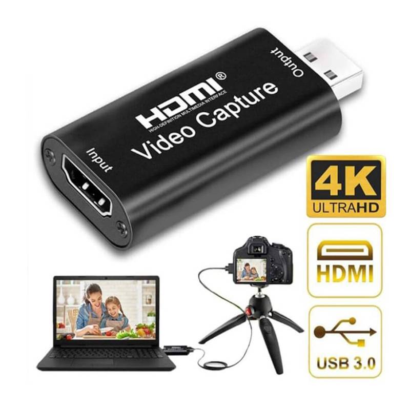 Capturadora de Video HDMI a USB PC Laptop Full HD 1080