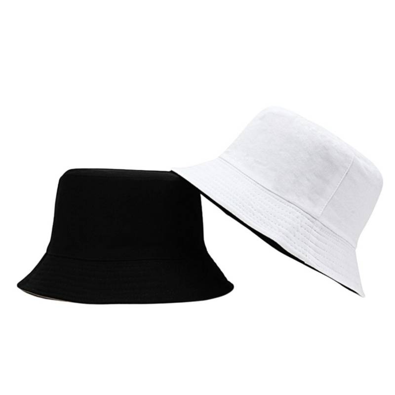 Bucket Hat Blanco - Negro Gorro Pescador GENERICO
