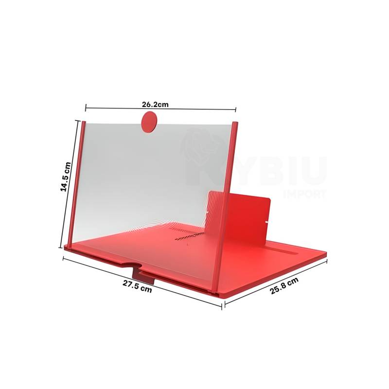Amplificador Pantalla Celulares y Tablet 10 Pulgadas Plegable - Rojo  GENERICO