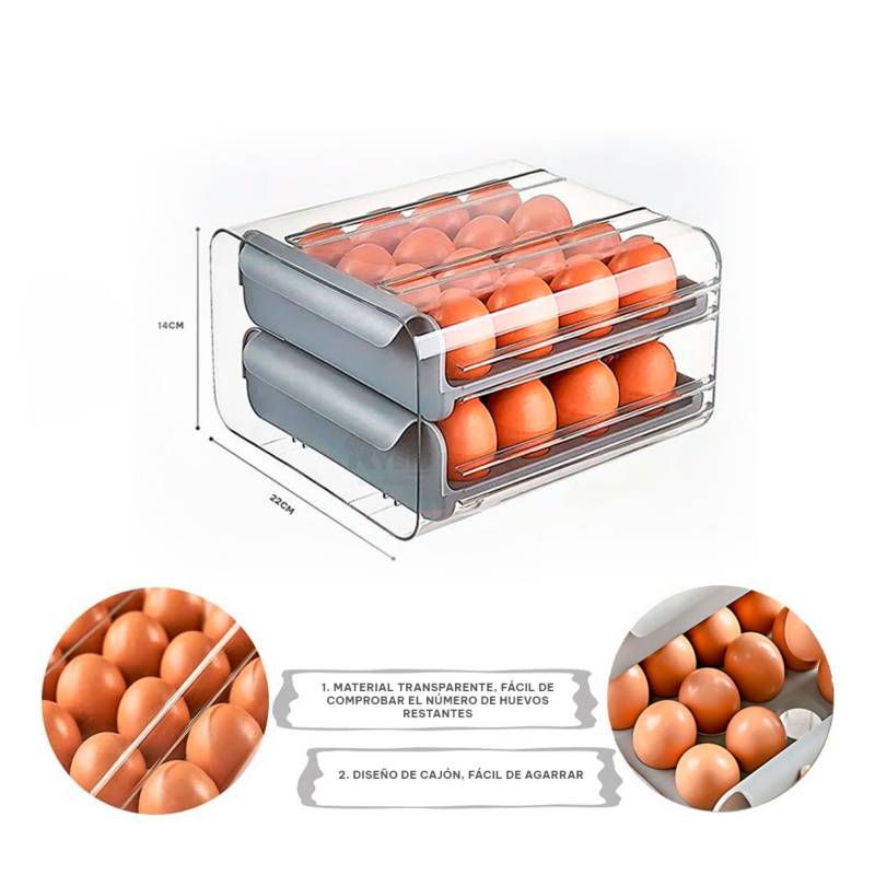 Caja de Almacenamiento de Huevos Frescos Plomo GENERICO