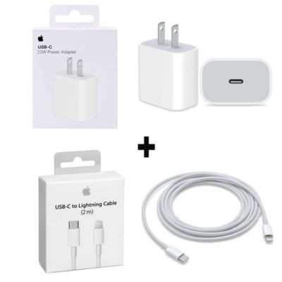 Cargador Apple 20w iPhone 13, 13 pro, 13 pro Max + cable de 2mt