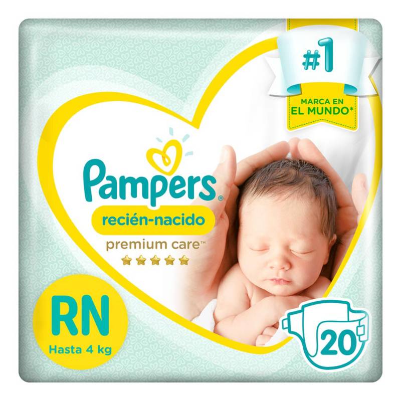 PAMPERS - Pampers Recién Nacido Premium Care Talla RN 20 Unidades