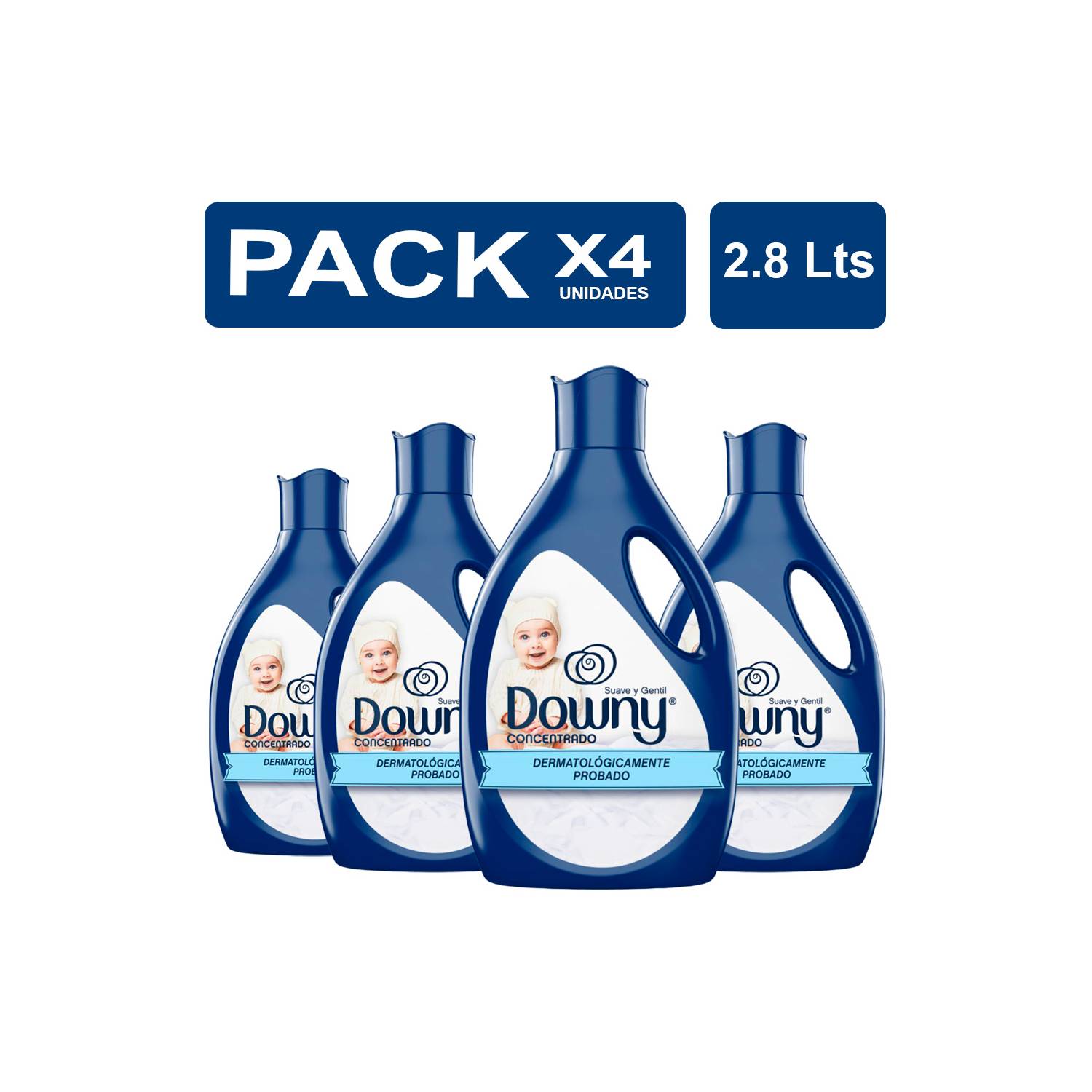 PackX4 Suavizante para Ropa Downy Suave y Gentil 2800ml DOWNY |  