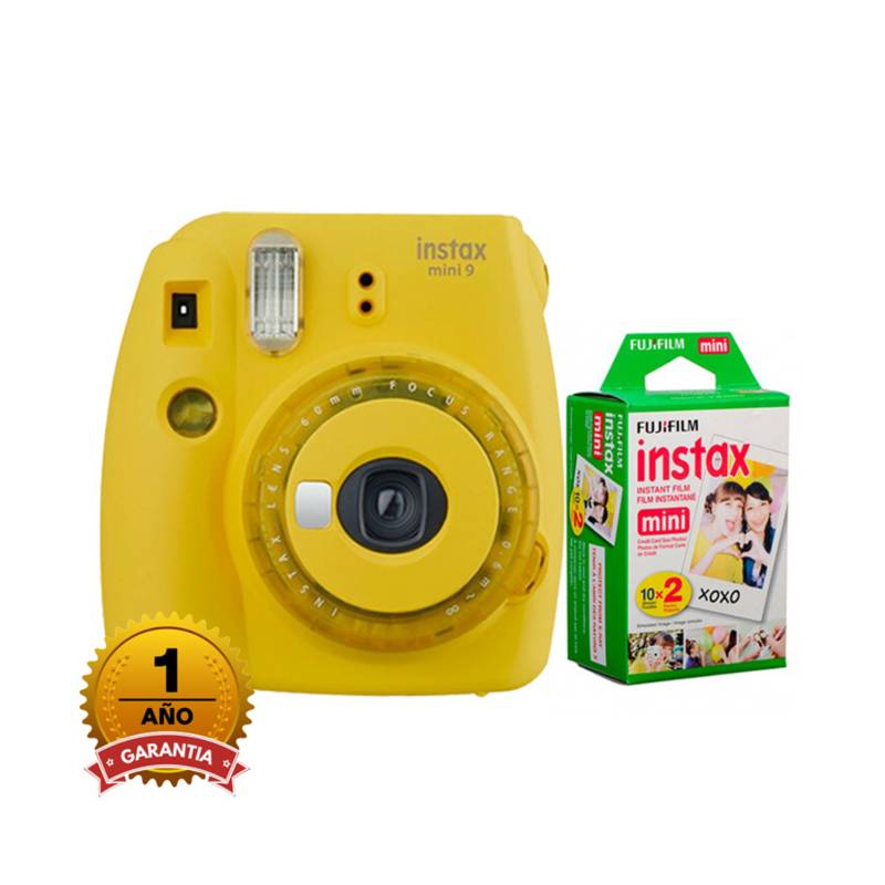 Nuez Motivar ayudar Camara Fujifilm Mini 9 Instax Clear Yellow +Pack de Pelicula x20 Unid  FUJIFILM | falabella.com