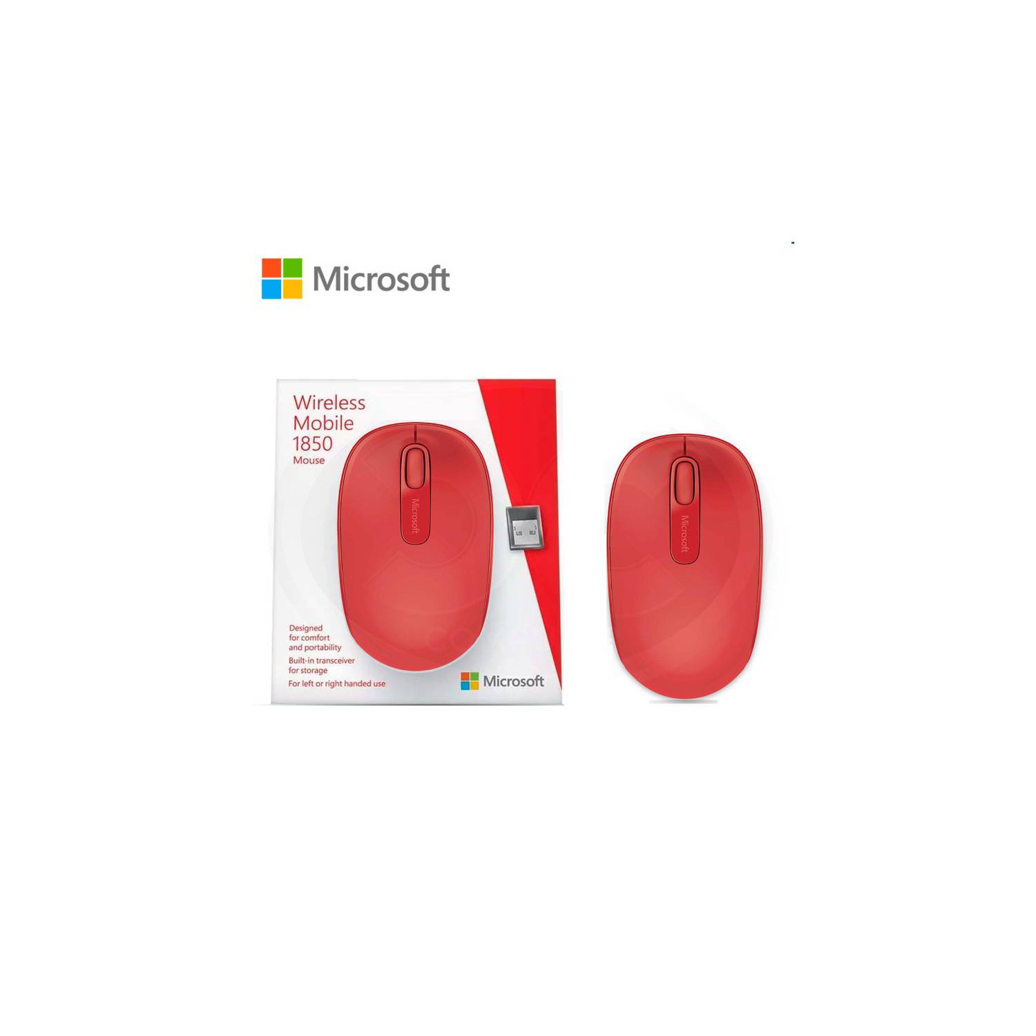 Mouse Inalámbrico Microsoft Mobile 1850 U7Z-00031 Rojo MICROSOFT