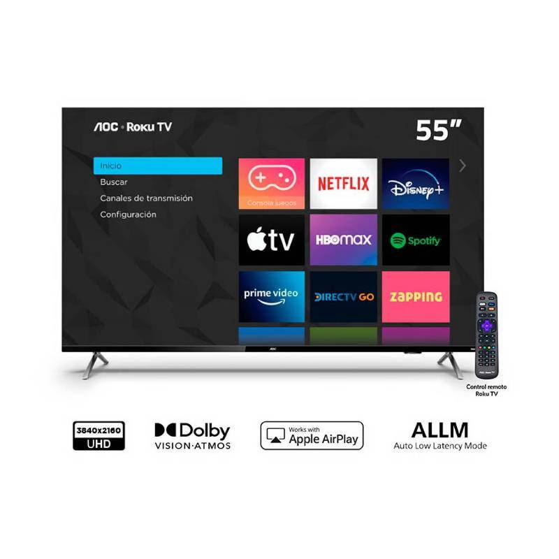 AOC - Televisor TCL 4K ultra HD Android Smar TV 55´´ 55P615 gris