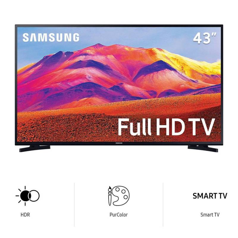 SAMSUNG - Televisor Samsung Smart TV 43 LED Full HD UN43T5202AGXPE